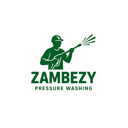 Zambezy Logo Logo of Zambezy featuring man with water blaster